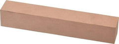 Made in USA - 320 Grit Aluminum Oxide Square Polishing Stone - Extra Fine Grade, 1" Wide x 6" Long x 1" Thick - USA Tool & Supply