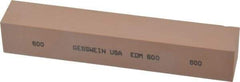 Made in USA - 600 Grit Aluminum Oxide Square Polishing Stone - Super Fine Grade, 1" Wide x 6" Long x 1" Thick - USA Tool & Supply
