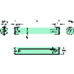 CXS-A20-04-06 Cylindrical Shank With Flat To CoroTurn® XS Double-Ended Adaptor - USA Tool & Supply