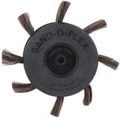 Merit Abrasives - 10 Piece Flap Wheel Kit - 6" Diam, 80 Grit, Medium Grade, 8 Brushes with 1" Wide Abrasive Strips - USA Tool & Supply
