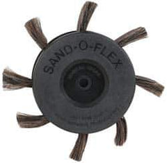 Merit Abrasives - 10 Piece Flap Wheel Kit - 6" Diam, 80 Grit, Medium Grade, 8 Brushes with 1" Wide Abrasive Strips - USA Tool & Supply