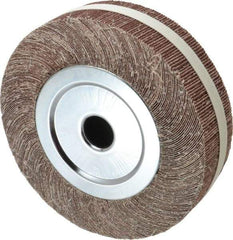Value Collection - 8" Diam, 60 Grit Aluminum Oxide Unmounted Flap Wheel - 1" Hole, 2" Wide, Coated, Medium Grade, 4,800 Max RPM - USA Tool & Supply