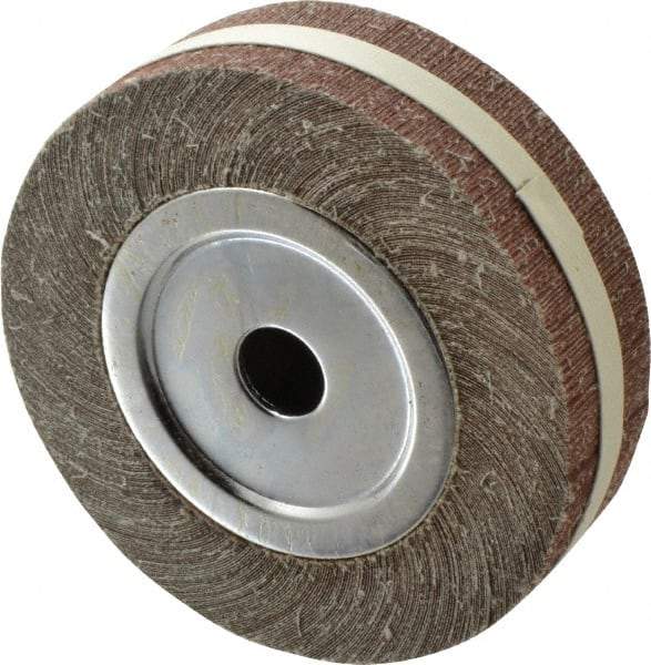 Value Collection - 8" Diam, 120 Grit Aluminum Oxide Unmounted Flap Wheel - 1" Hole, 2" Wide, Coated, Fine Grade, 4,800 Max RPM - USA Tool & Supply
