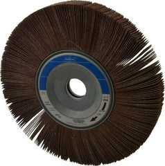 Norton - 8" Diam, 80 Grit Aluminum Oxide Unmounted Flap Wheel - 1" Hole, 1" Wide, Coated, Medium Grade, 4,700 Max RPM , Cloth Backing - USA Tool & Supply