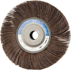 Norton - 8" Diam, 80 Grit Aluminum Oxide Unmounted Flap Wheel - 1" Hole, 2" Wide, Coated, Medium Grade, 4,700 Max RPM , Cloth Backing - USA Tool & Supply