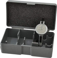 INTERAPID - 0.4 mm Range, 0.002 mm Dial Graduation, Horizontal Dial Test Indicator - 1.1811 Inch White Dial, 0-10-0 Dial Reading - USA Tool & Supply
