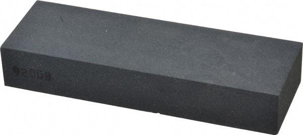 Made in USA - 6" Long x 2" Wide x 5/8" Thick, Silicon Carbide Sharpening Stone - Rectangle, Medium Grade - USA Tool & Supply