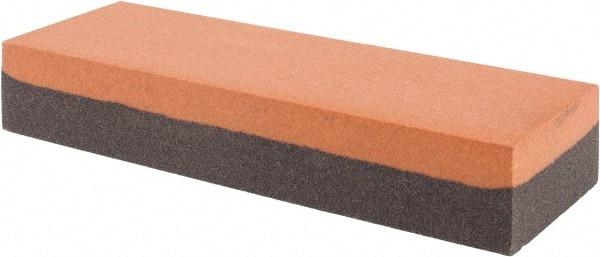 Made in USA - 6" Long x 2" Wide x 1" Thick, Aluminum Oxide Sharpening Stone - Rectangle, Coarse, Fine Grade - USA Tool & Supply