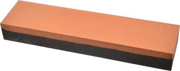 Made in USA - 8" Long x 2" Wide x 1" Thick, Aluminum Oxide Sharpening Stone - Rectangle, Coarse, Fine Grade - USA Tool & Supply