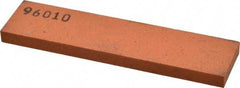 Made in USA - 4" Long x 1" Wide x 1/4" Thick, Aluminum Oxide Sharpening Stone - Rectangle, Fine Grade - USA Tool & Supply