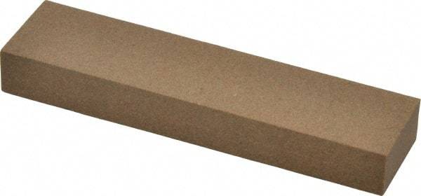 Made in USA - 4" Long x 1" Wide x 1/2" Thick, Aluminum Oxide Sharpening Stone - Rectangle, Medium Grade - USA Tool & Supply
