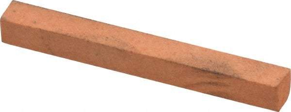 Made in USA - 4" Long x 1/4" Wide x 1/4" Thick, Aluminum Oxide Sharpening Stone - Square, Fine Grade - USA Tool & Supply