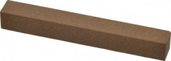 Made in USA - 4" Long x 1/2" Wide x 1/2" Thick, Aluminum Oxide Sharpening Stone - Square, Medium Grade - USA Tool & Supply