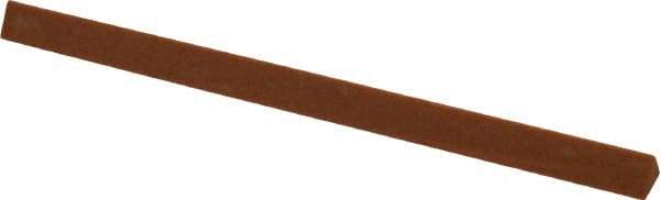 Made in USA - 4" Long x 1/4" Wide x 1/4" Thick, Aluminum Oxide Sharpening Stone - Triangle, Fine Grade - USA Tool & Supply