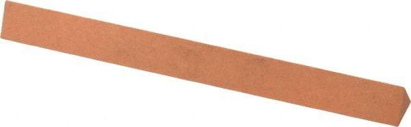 Made in USA - 4" Long x 3/8" Wide x 3/8" Thick, Aluminum Oxide Sharpening Stone - Triangle, Fine Grade - USA Tool & Supply