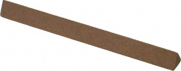 Made in USA - 4" Long x 3/8" Wide x 3/8" Thick, Aluminum Oxide Sharpening Stone - Triangle, Medium Grade - USA Tool & Supply