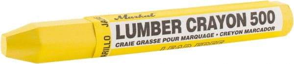 Markal - Yellow Lumber Crayon - Clay-Basedd - USA Tool & Supply