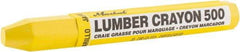 Markal - Yellow Lumber Crayon - Clay-Basedd - USA Tool & Supply