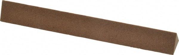 Made in USA - 4" Long x 1/2" Wide x 1/2" Thick, Aluminum Oxide Sharpening Stone - Triangle, Medium Grade - USA Tool & Supply