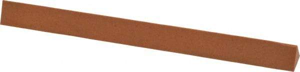 Made in USA - 6" Long x 1/2" Wide x 1/2" Thick, Aluminum Oxide Sharpening Stone - Triangle, Fine Grade - USA Tool & Supply