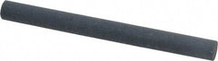Made in USA - 4" Long x 3/8" Diam x 3/8" Thick, Silicon Carbide Sharpening Stone - Round, Fine Grade - USA Tool & Supply