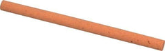 Made in USA - 4" Long x 1/4" Diam x 1/4" Thick, Aluminum Oxide Sharpening Stone - Round, Fine Grade - USA Tool & Supply