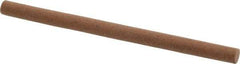 Made in USA - 4" Long x 1/4" Diam x 1/4" Thick, Aluminum Oxide Sharpening Stone - Round, Medium Grade - USA Tool & Supply