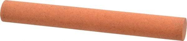 Made in USA - 4" Long x 1/2" Diam x 1/2" Thick, Aluminum Oxide Sharpening Stone - Round, Fine Grade - USA Tool & Supply