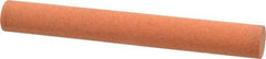 Made in USA - 4" Long x 1/2" Diam x 1/2" Thick, Aluminum Oxide Sharpening Stone - Round, Fine Grade - USA Tool & Supply