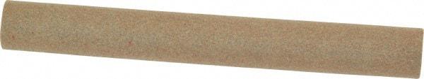 Made in USA - 4" Long x 1/2" Diam x 1/2" Thick, Aluminum Oxide Sharpening Stone - Round, Medium Grade - USA Tool & Supply