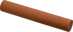 Made in USA - 6" Long x 1" Diam x 1" Thick, Aluminum Oxide Sharpening Stone - Round, Fine Grade - USA Tool & Supply