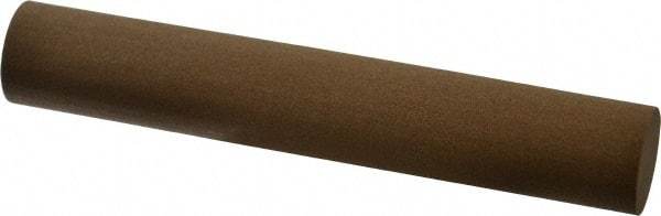 Made in USA - 6" Long x 1" Diam x 1" Thick, Aluminum Oxide Sharpening Stone - Round, Medium Grade - USA Tool & Supply