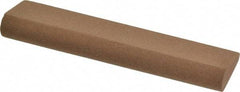 Made in USA - 4" Long x 1" Diam x 7/16" Thick, Aluminum Oxide Sharpening Stone - Round, Medium Grade - USA Tool & Supply