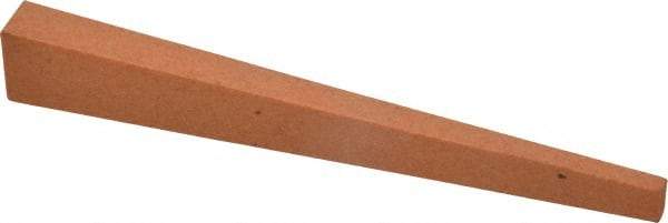 Made in USA - 1/2" Wide x 4" OAL, Aluminum Oxide Sharpening Stone - Flat Tapered, Fine Grade, 320 Grit - USA Tool & Supply