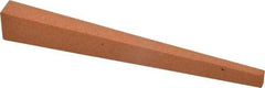 Made in USA - 1/2" Wide x 4" OAL, Aluminum Oxide Sharpening Stone - Flat Tapered, Fine Grade, 320 Grit - USA Tool & Supply