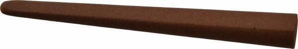 Made in USA - 1/2" Wide x 4" OAL, Aluminum Oxide Sharpening Stone - Oval Tapered, Medium Grade, 220 Grit - USA Tool & Supply