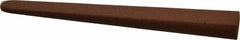 Made in USA - 1/2" Wide x 4" OAL, Aluminum Oxide Sharpening Stone - Oval Tapered, Medium Grade, 220 Grit - USA Tool & Supply