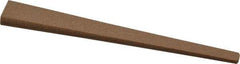 Made in USA - 1/2" Wide x 4" OAL, Aluminum Oxide Sharpening Stone - Oval Tapered, Medium Grade, 220 Grit - USA Tool & Supply