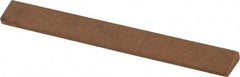 Made in USA - 7/16" Wide x 4" OAL, Aluminum Oxide Sharpening Stone - Oval Tapered, Medium Grade, 220 Grit - USA Tool & Supply