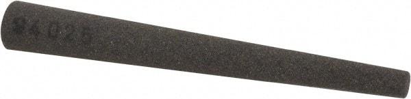 Made in USA - 1/2" Wide x 4" OAL, Aluminum Oxide Sharpening Stone - Round Tapered, Coarse Grade, 120 Grit - USA Tool & Supply