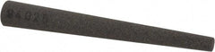 Made in USA - 1/2" Wide x 4" OAL, Aluminum Oxide Sharpening Stone - Round Tapered, Coarse Grade, 120 Grit - USA Tool & Supply