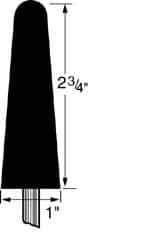 Cratex - 1" Head Diam x 2-3/4" Thickness, A3, Tree End, Aluminum Oxide Mounted Point - Very Coarse Grade, 36 Grit, 10,730 RPM - USA Tool & Supply