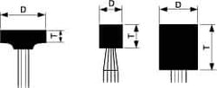 Cratex - 1-1/2" Head Diam x 1/2" Thickness, W236, Cylinder End, Aluminum Oxide Mounted Point - Medium Grade, 80 Grit, 21,750 RPM - USA Tool & Supply