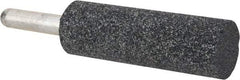 Grier Abrasives - 1" Head Diam x 3" Thickness, W224, Cylinder End, Aluminum Oxide Mounted Point - Blue, Medium Grade, 60 Grit, 24,740 RPM - USA Tool & Supply