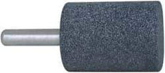 Grier Abrasives - 1-1/2" Head Diam x 2" Thickness, W239, Cylinder End, Aluminum Oxide Mounted Point - Blue, Medium Grade, 60 Grit, 25,470 RPM - USA Tool & Supply