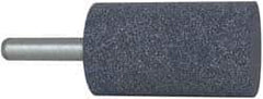 Grier Abrasives - 1-1/2" Head Diam x 2-1/2" Thickness, W240, Cylinder End, Aluminum Oxide Mounted Point - Blue, Medium Grade, 60 Grit, 21,000 RPM - USA Tool & Supply