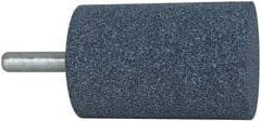 Grier Abrasives - 2" Head Diam x 3" Thickness, W246, Cylinder End, Aluminum Oxide Mounted Point - Blue, Medium Grade, 60 Grit, 16,500 RPM - USA Tool & Supply