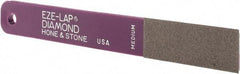 Eze Lap - Medium, 2" Length of Cut, Single End Diamond Hone - 400 Grit, 3/4" Wide x 3/16" High - USA Tool & Supply