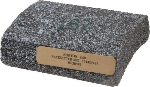 Norton - 5" Wide x 6" High x 1-1/2" Thick Grinding Segment - 30 Grit, Hardness G, Blue Print No. ME20579 - USA Tool & Supply