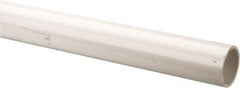 Made in USA - 2" Pipe, 5' Long PVC Unthreaded Plastic Pipe Nipple - 280 Max psi, 2.05" ID x 2-3/8" OD, Schedule 40, White - USA Tool & Supply
